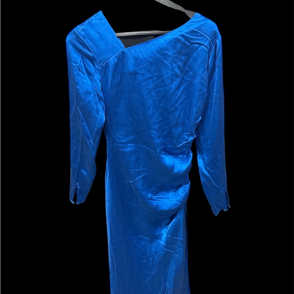 Equipment One Shoulder Blue Dress